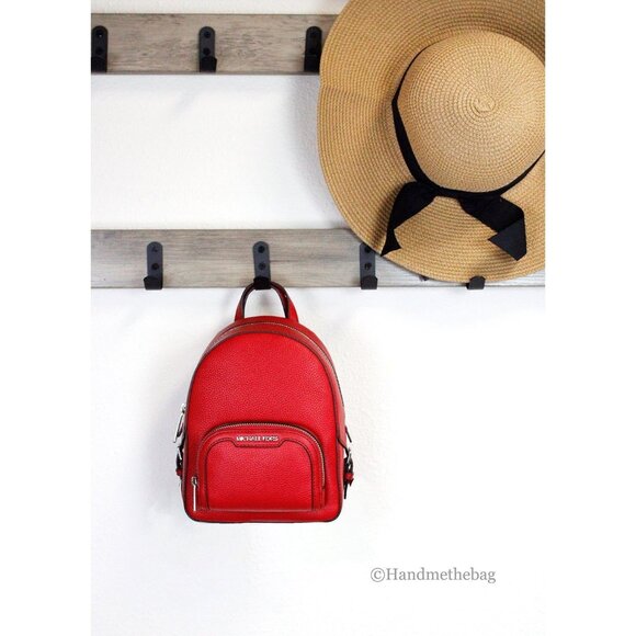NEW Michael Kors Jaycee Mini XS Bright Red Pocket Backpack - Picture 1 of 7